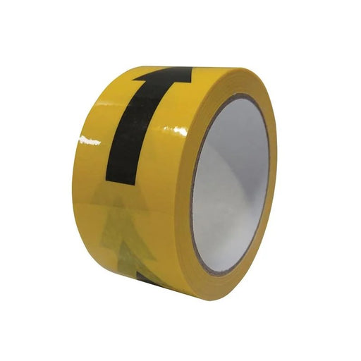 Faithfull Laminated Self-Adhesive Hazard Tape Arrows Black/Yellow 50mm x 33m