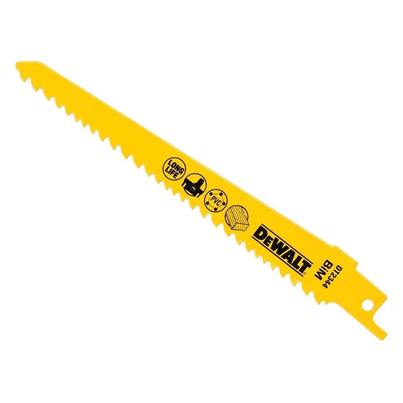 DEWALT Power Tools Bi-Metal Reciprocating Blade for Wood Cordless 152mm Pack of