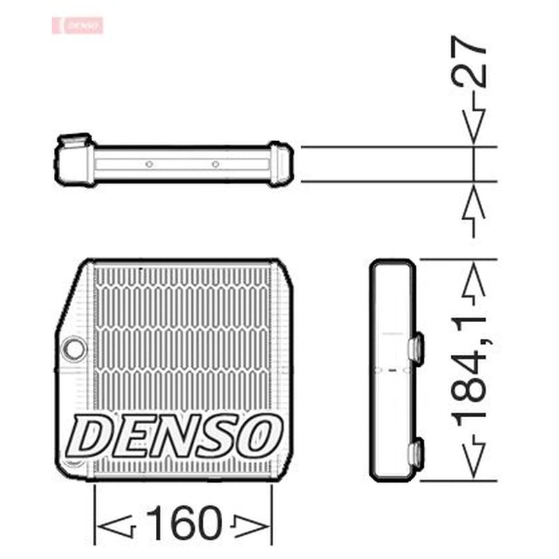 Denso Heater Matrix Core Heat Exchanger DRR09076