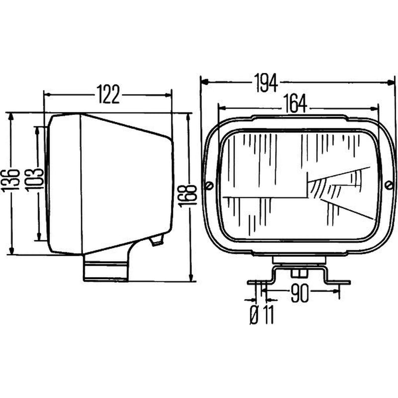 Hella Headlight Headlamp T4W Right 1AB 004 231-001