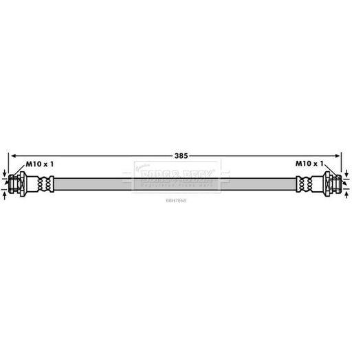 Borg & Beck Brake Hydraulic Hose Line BBH7868