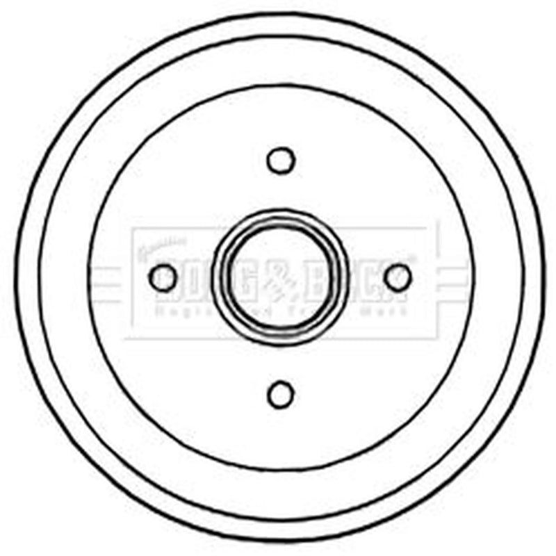 Borg & Beck Brake Drum Assembly Rear BBR7238