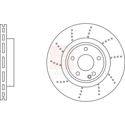 Apec 2 x Perforated/Vented Front Brake Discs SDK6936