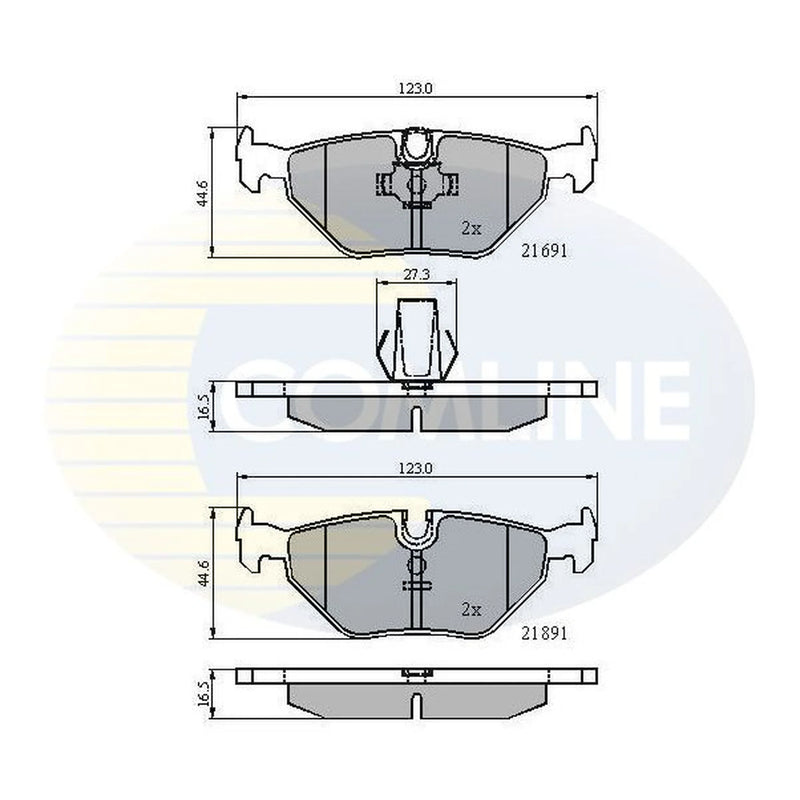 Comline 4 x Rear Brake Pad Set CBP01011
