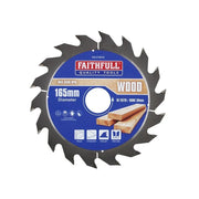 Faithfull TCT Circular Saw Blade 165 x 30mm x 18T POS - FAIZ16518