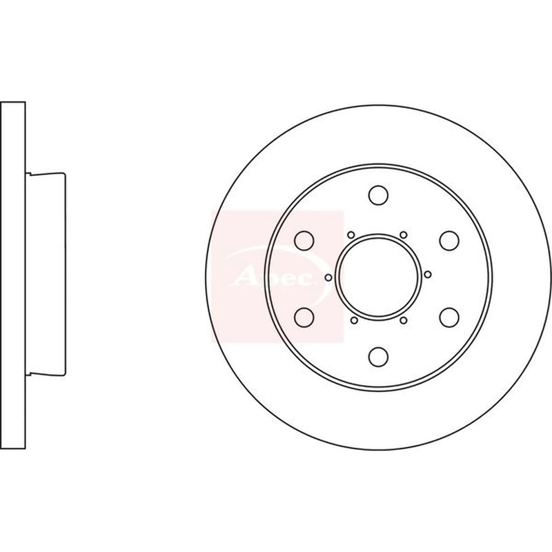 Apec 2 x Solid Front Brake Discs DSK3171