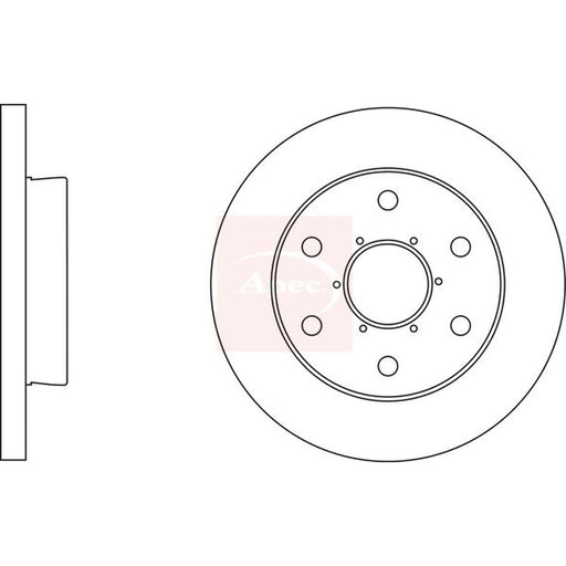 Apec 2 x Solid Front Brake Discs DSK3171