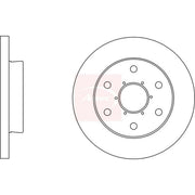 Apec 2 x Solid Front Brake Discs DSK3171