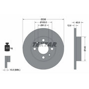 Textar 2 x Solid Front Brake Discs 92036103