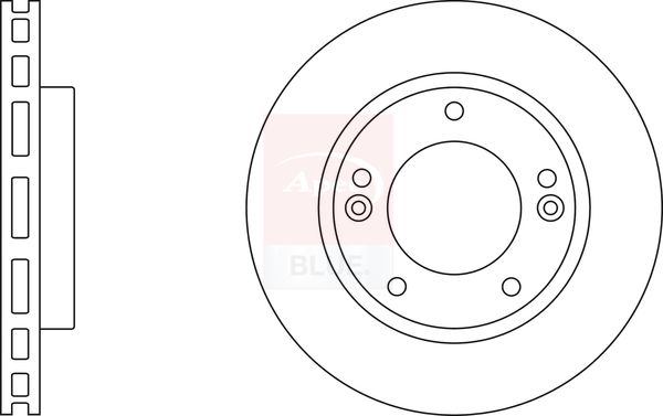 Apec 2 x Brake Disc Set Vented