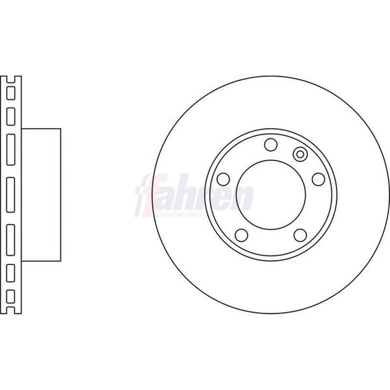 Fahren 2 x Vented Front Brake Discs FBD6000