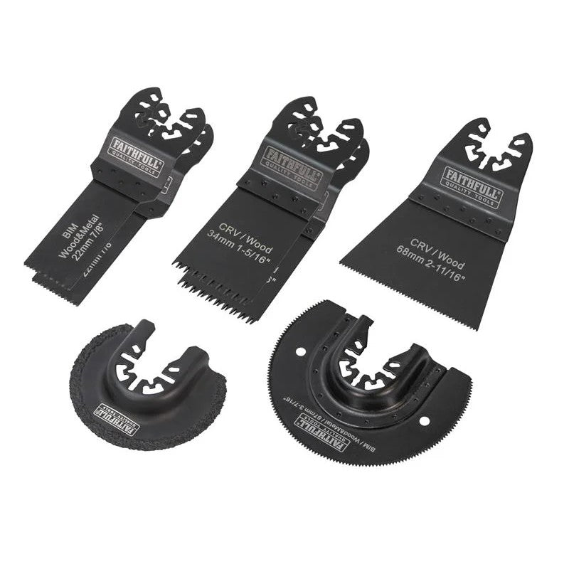 Faithfull Multi-Function Tool Blade Set, 7 Piece - FAIMFKIT7