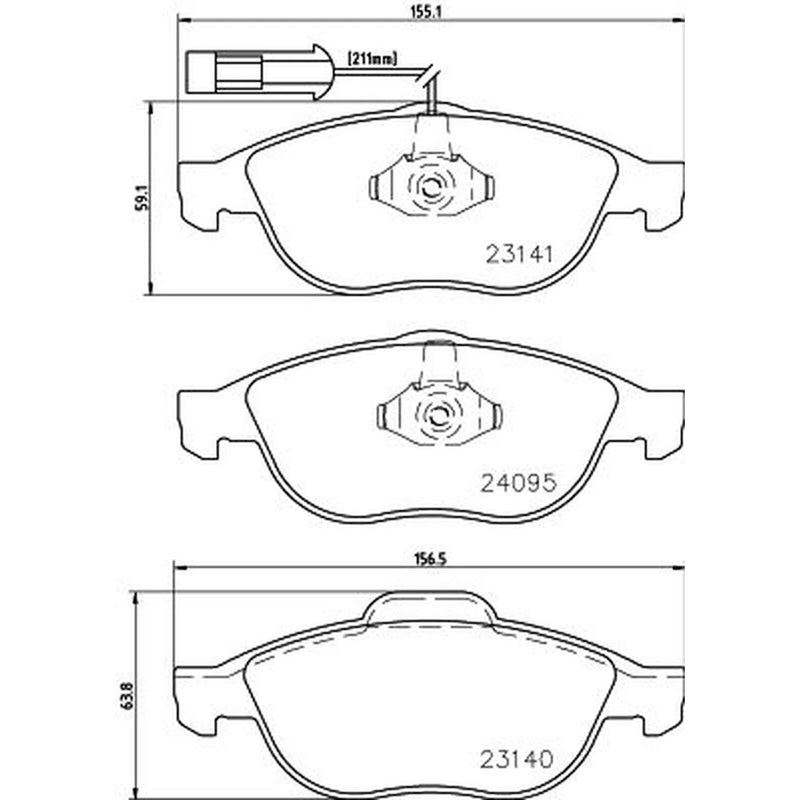 DON Front Brake Pad Set PCP1547