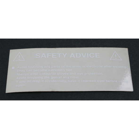 Sealey Label (safety advice)