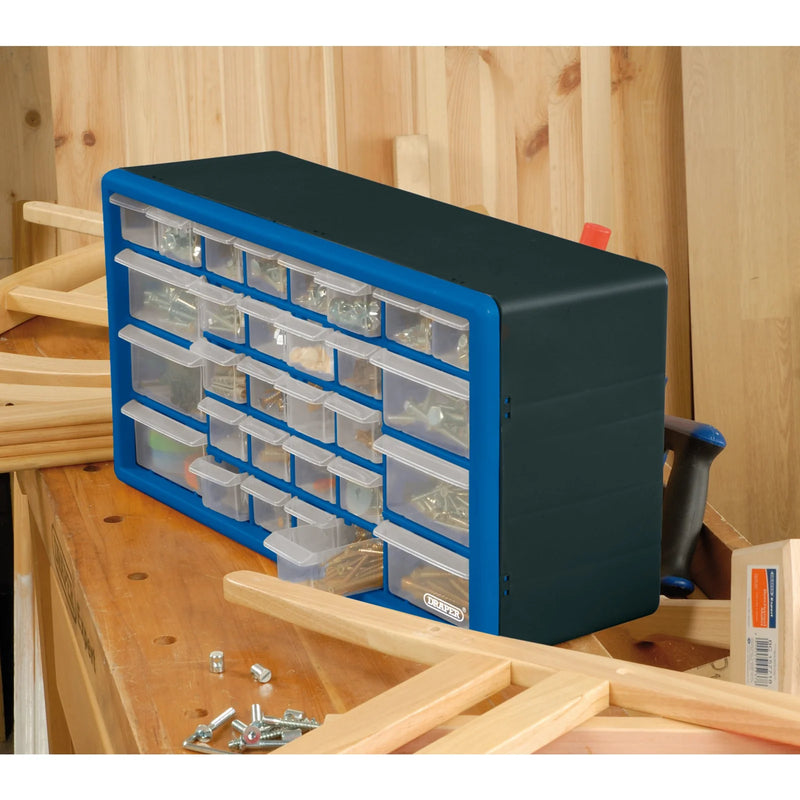 Draper 30 Drawer Organiser - Durable Plastic Tool Storage