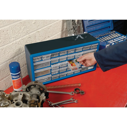 Draper 30 Drawer Organiser - Durable Plastic Tool Storage