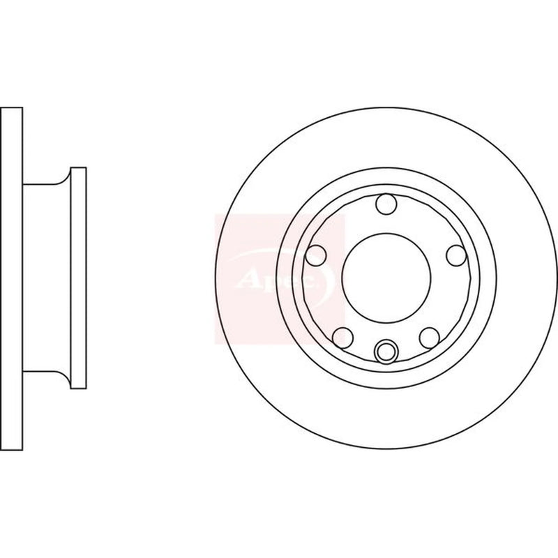 Apec 2 x Solid Front Brake Discs DSK591