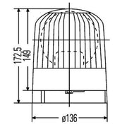 Hella Rotating Beacon Wide High 2RL 007 552-001