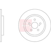 Apec 2 x Solid Rear Brake Discs DSK4164