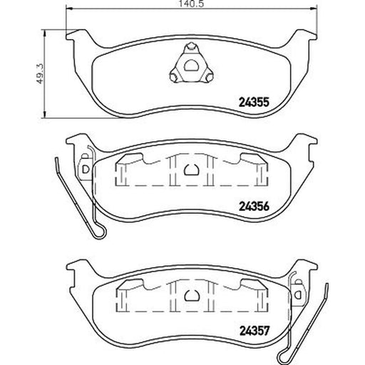DON Rear Brake Pad Set PCP1961