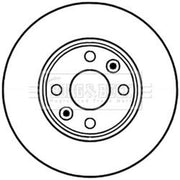 Borg & Beck 2 x Vented Front Brake Discs BBD5226