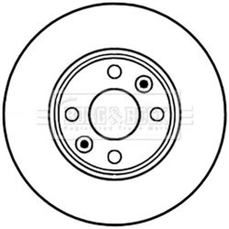 Borg & Beck 2 x Vented Front Brake Discs BBD5226