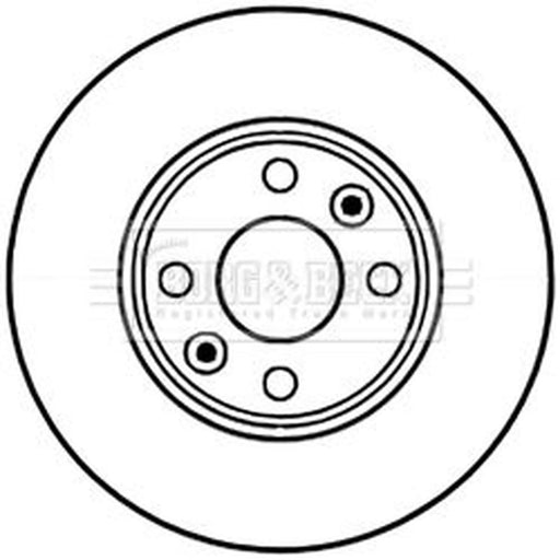 Borg & Beck 2 x Vented Front Brake Discs BBD5226