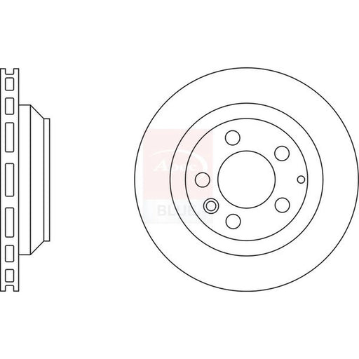 Apec 2 x Vented Rear Brake Discs SDK6399
