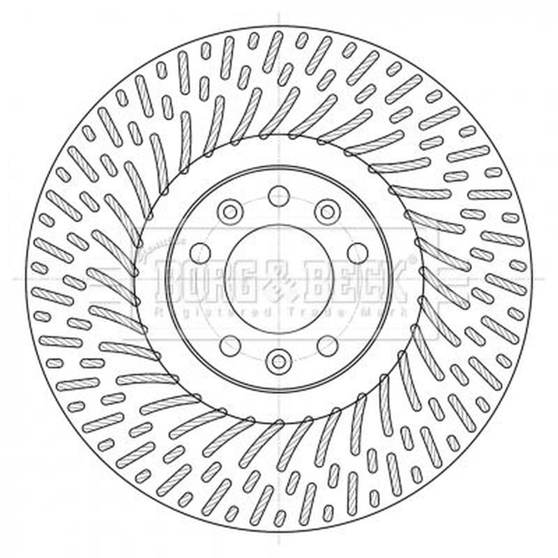 Borg & Beck 2 x Vented Front Brake Discs BBD6098S