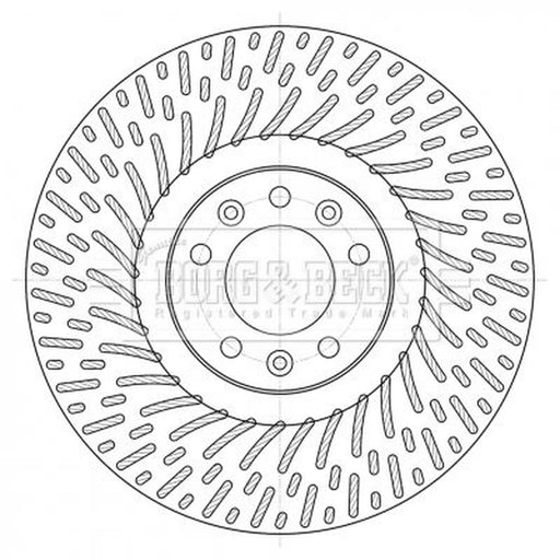 Borg & Beck 2 x Vented Front Brake Discs BBD6098S