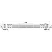 Borg & Beck Brake Hydraulic Hose Line Rear Left BBH6252