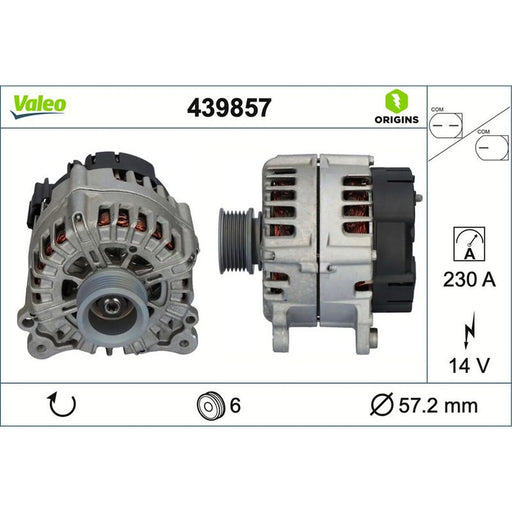Valeo Car Alternator 12V 439857