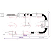 Apec Handbrake Cable Left Rear CAB1447