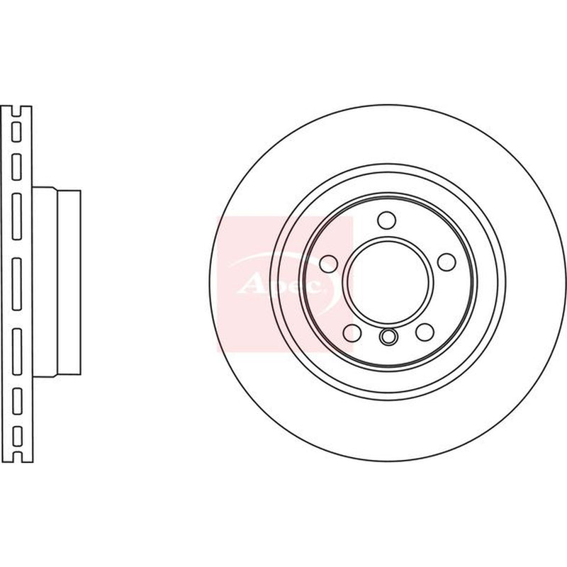 Apec 2 x Vented Front Brake Discs DSK2860