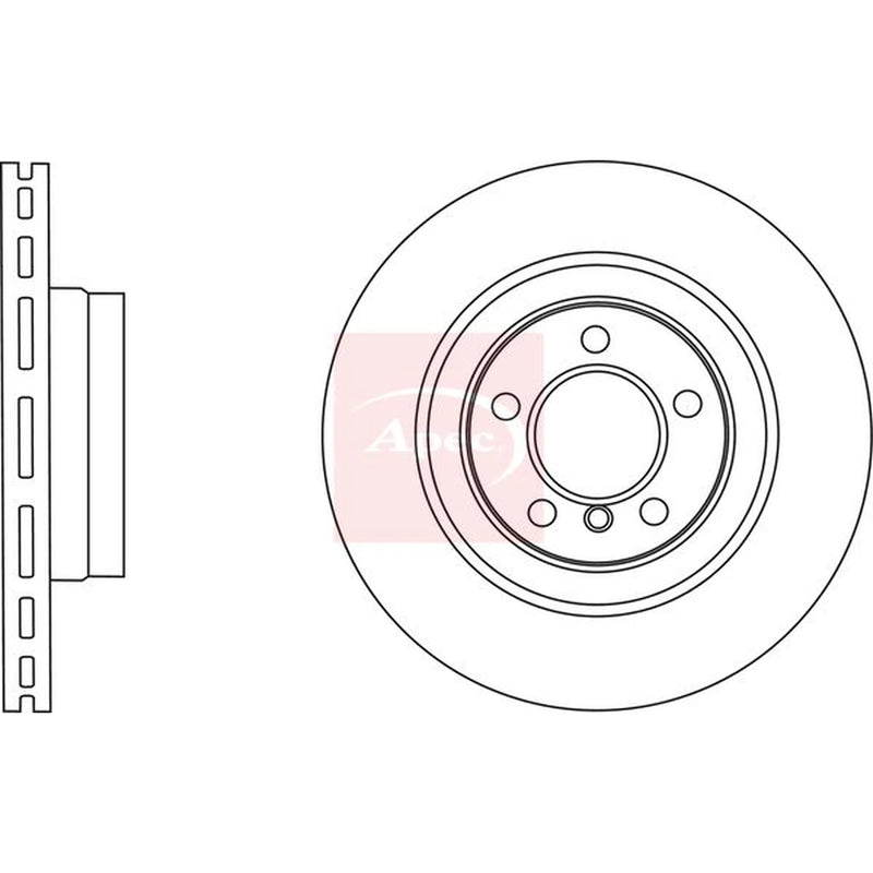Apec 2 x Vented Front Brake Discs DSK2860