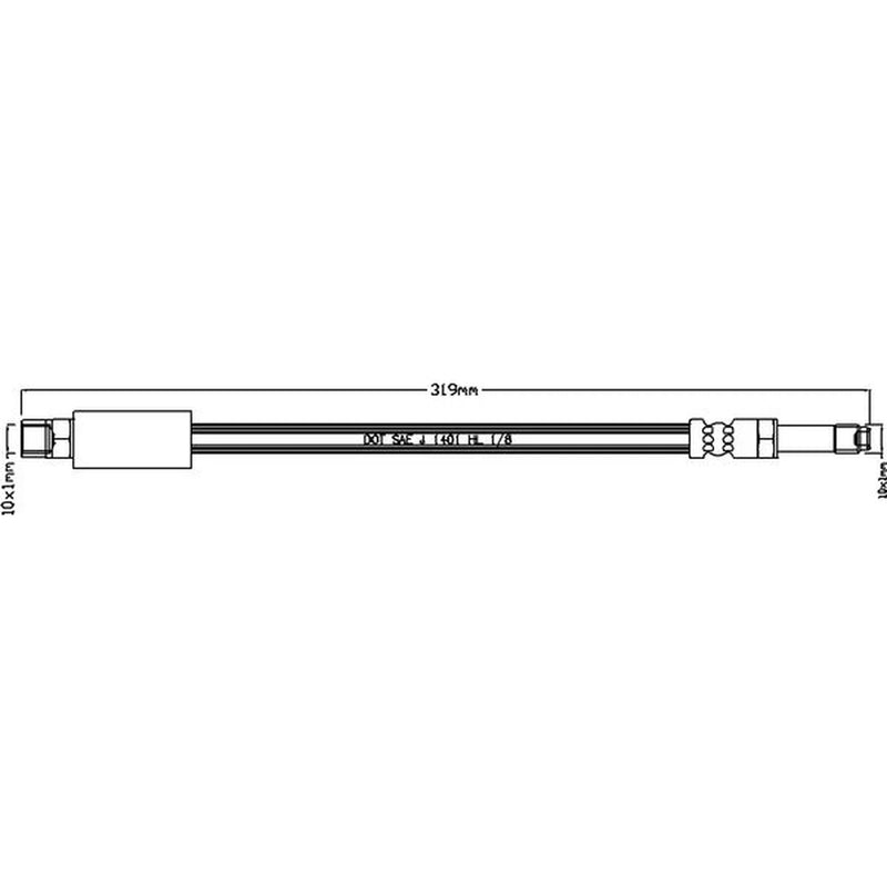 Juratek Brake Hydraulic Hose Line Rear JBH1048