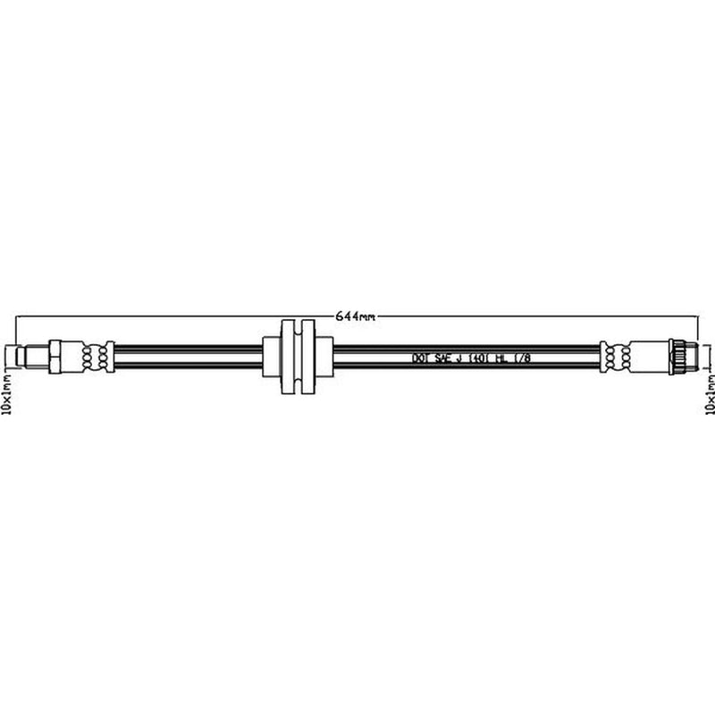 Abtex Brake Hydraulic Hose Line Rear ABH1262