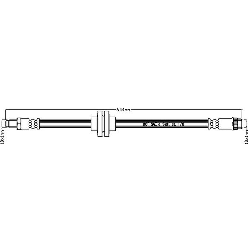 Abtex Brake Hydraulic Hose Line Rear ABH1262