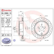 Brembo Xtra 2 x Perforated/Vented Rear Brake Discs 09.C662.1X