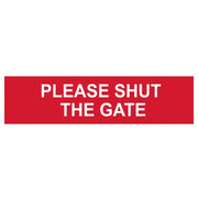 Scan Please Shut The Gate - PVC Sign 200 x 50mm - 5250