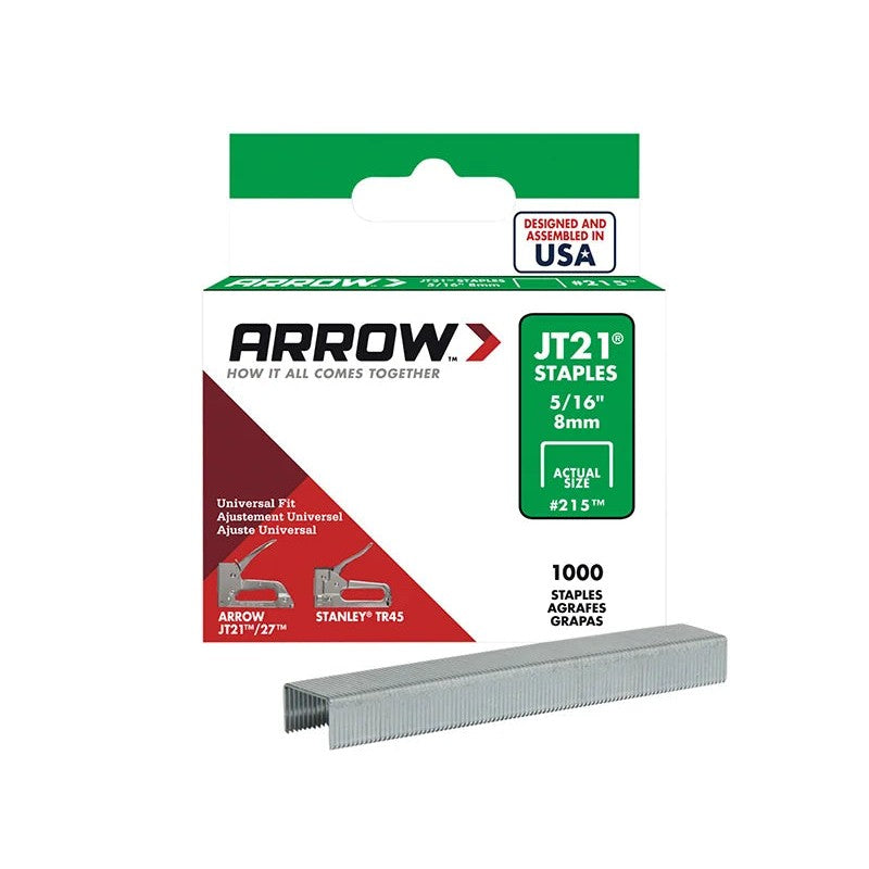 Arrow JT-21 Staples 5/16in x 1000 A215 - A215