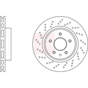 Apec 2 x Perforated/Vented Front Brake Discs DSK3217