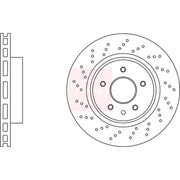 Apec 2 x Perforated/Vented Front Brake Discs DSK3217