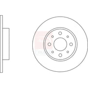 Apec 2 x Solid Rear Brake Discs SDK6603