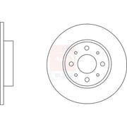 Apec 2 x Solid Rear Brake Discs SDK6603
