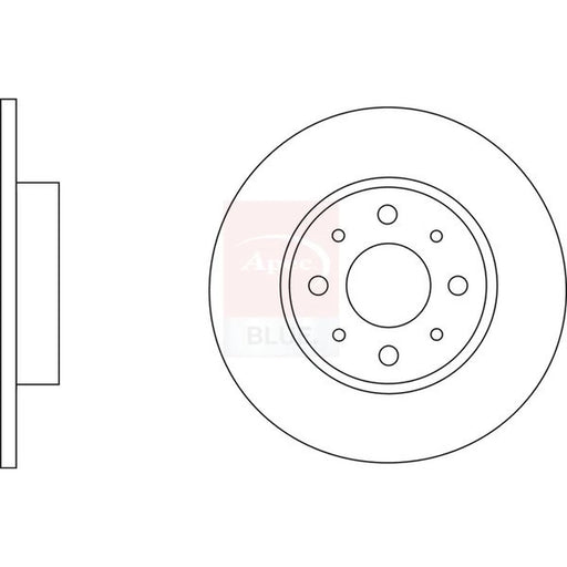 Apec 2 x Solid Rear Brake Discs SDK6603