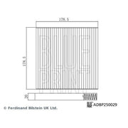 Blue Print Cabin Air Filter (Pollen Filter) ADBP250029