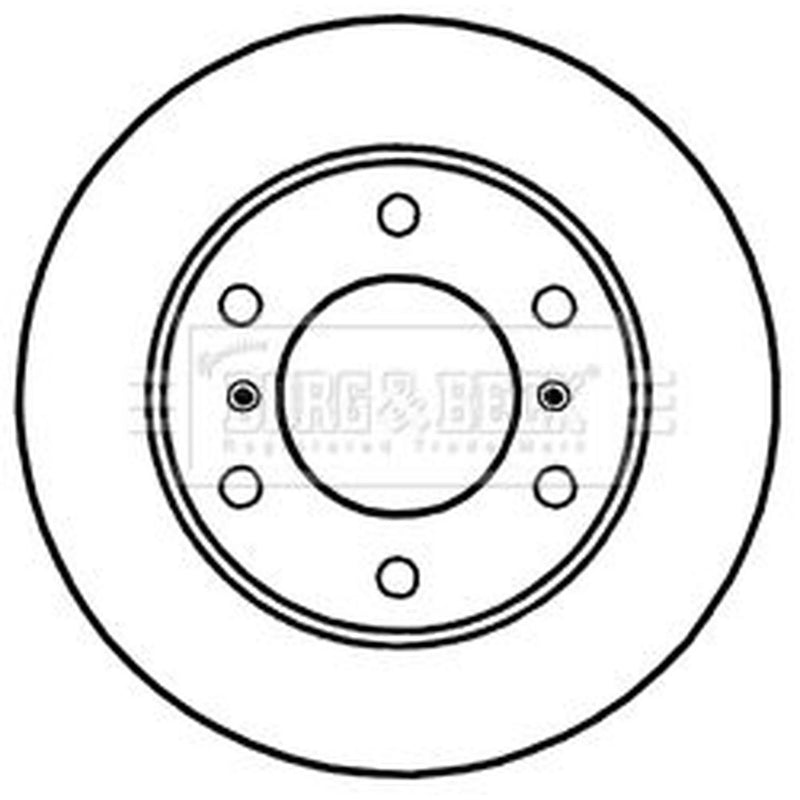 Borg & Beck 2 x Vented Front Brake Discs BBD5250