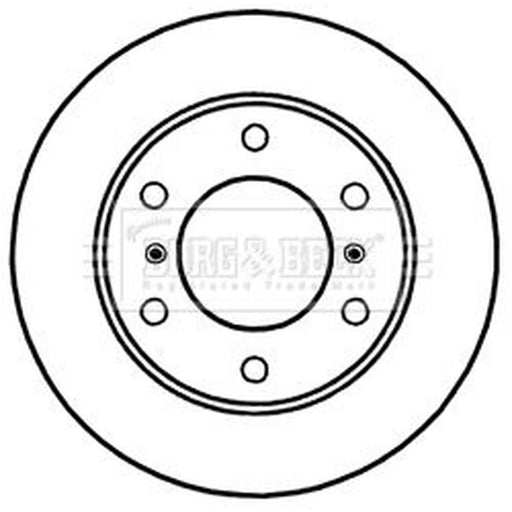 Borg & Beck 2 x Vented Front Brake Discs BBD5250
