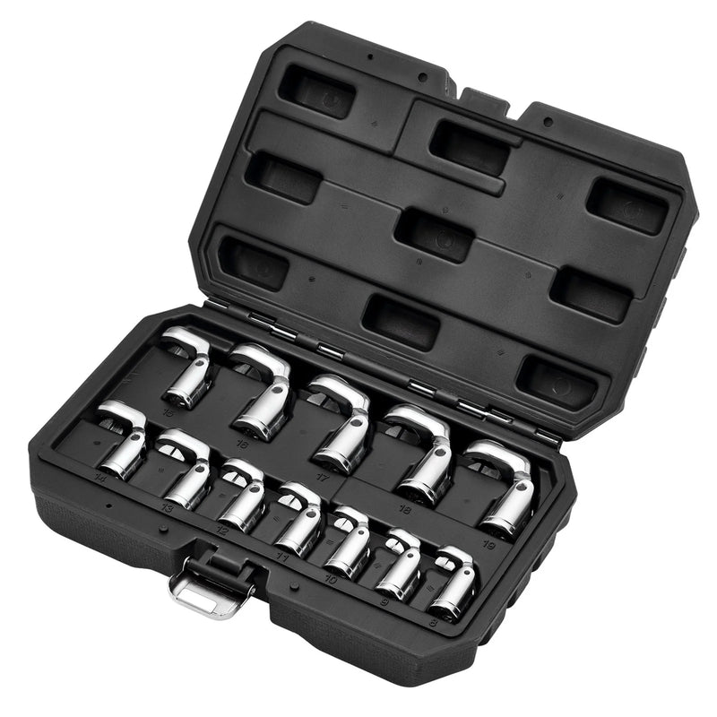 Draper Flexible Crowfoot Socket Wrench Set 3/8" Sq. Dr. 12 Piece